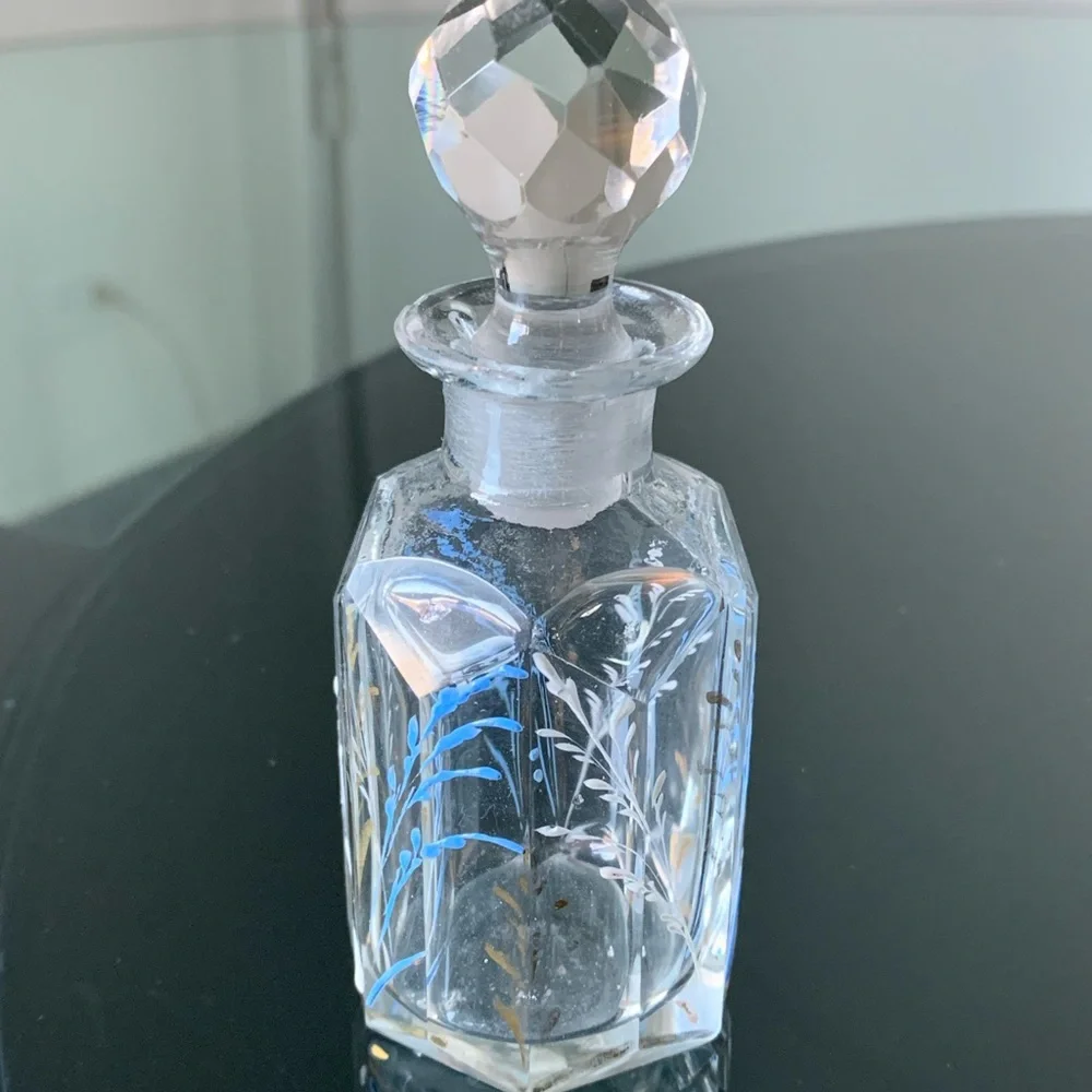 Antique hand painted Victorian bottle